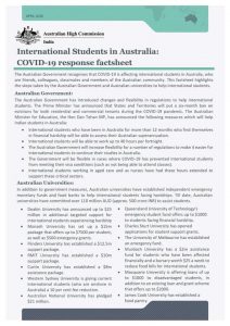 International Students COVID Factsheet